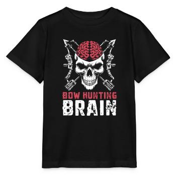 Arc de chasse Arc Hunter Crâne Arc Chasse Cerveau - T-shirt bio MINI CREATOR Stanley/Stella Enfant - noir - Devant - Mikhail (115cm)