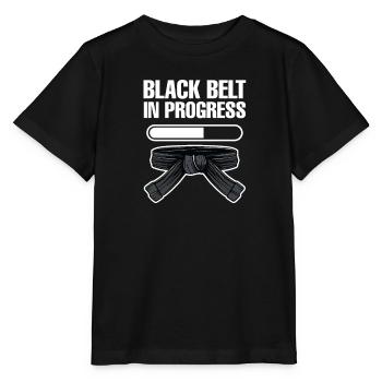 Jiu Jitsu Black Belt In Progress - Stanley/Stella MINI CREATOR Kids’ T-Shirt - black - Front - Mikhail (115cm)