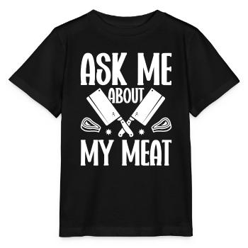 Boucherie, boucherie, boucherie, boucherie - T-shirt bio MINI CREATOR Stanley/Stella Enfant - noir - Devant - Mikhail (115cm)