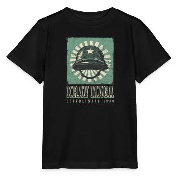 Krav Maga Gegründet 1930 - Stanley/Stella Kinder T-Shirt MINI CREATOR  - Schwarz - Vorne - Mikhail (115cm)