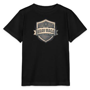 Krav Maga Gegründet 1948 - Stanley/Stella Kinder T-Shirt MINI CREATOR  - Schwarz - Vorne - Mikhail (115cm)
