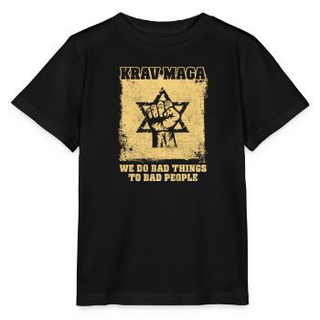 Krav Maga: Wir tun bösen Menschen Schlechtes an - Stanley/Stella Kinder T-Shirt MINI CREATOR  - Schwarz - Vorne - Mikhail (115cm)