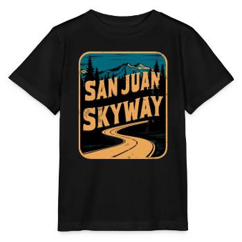 San Juan Skyway Scenic Mountain Road Trip - Stanley/Stella MINI CREATOR Kids’ T-Shirt - black - Front - Mikhail (115cm)