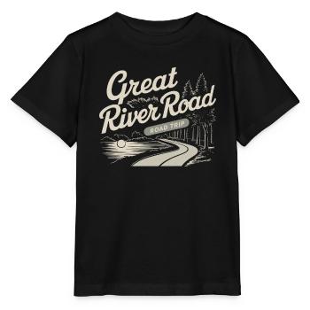 Great River Road Road Road Trip Paysage - T-shirt bio MINI CREATOR Stanley/Stella Enfant - noir - Devant - Mikhail (115cm)