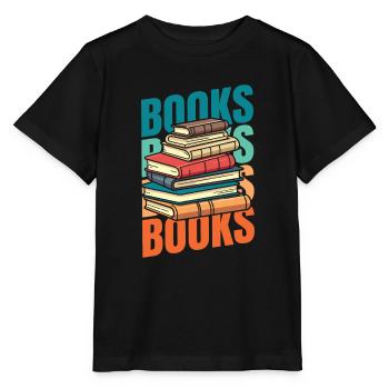 Book Bookworm Bookworm - Stanley/Stella MINI CREATOR Kids’ T-Shirt - black - Front - Mikhail (115cm)
