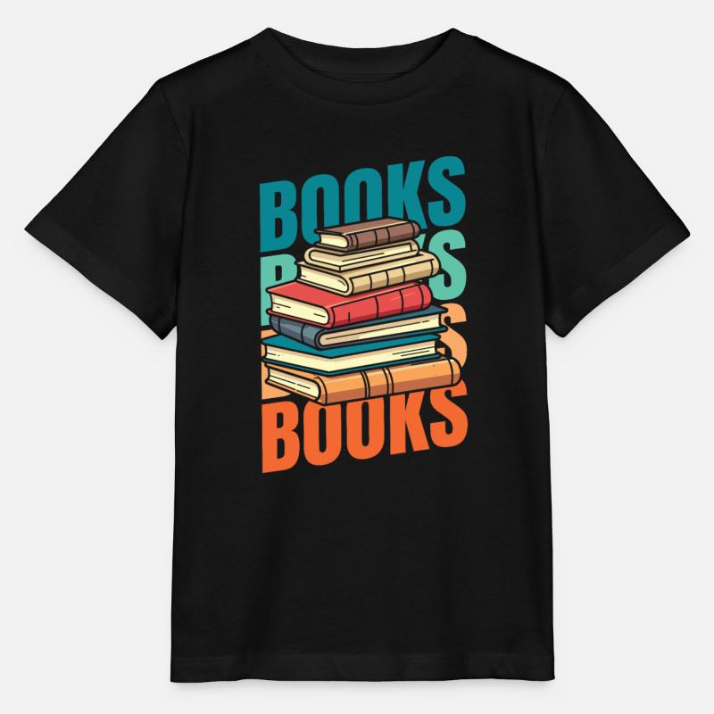 Buch Leseratte Bücherwurm - Stanley/Stella Kinder T-Shirt MINI CREATOR  - Schwarz
