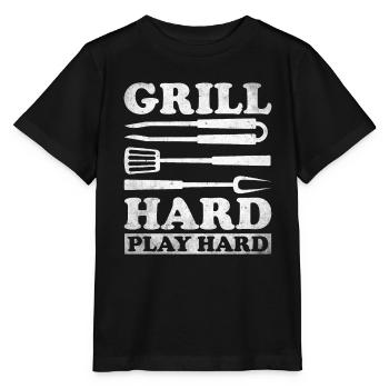 Grillades Barbecue Grillades de fête Barbecue professionnel - T-shirt bio MINI CREATOR Stanley/Stella Enfant - noir - Devant - Mikhail (115cm)