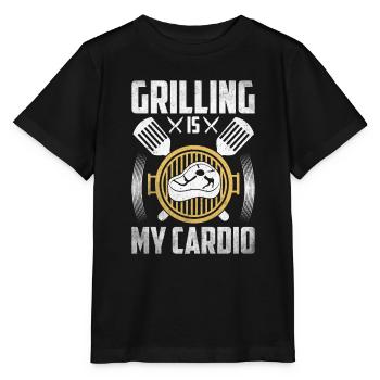 Grillades Barbecue Grillades de fête Barbecue professionnel - T-shirt bio MINI CREATOR Stanley/Stella Enfant - noir - Devant - Mikhail (115cm)