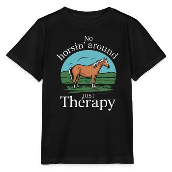 Heilung Durch Pferdetherapie Und Therapeutisches - Stanley/Stella Kinder T-Shirt MINI CREATOR  - Schwarz - Vorne - Mikhail (115cm)