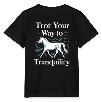 Heilung Durch Pferdetherapie Und Therapeutisches - Stanley/Stella Kinder T-Shirt MINI CREATOR  - Schwarz - Vorne - Mikhail (115cm)