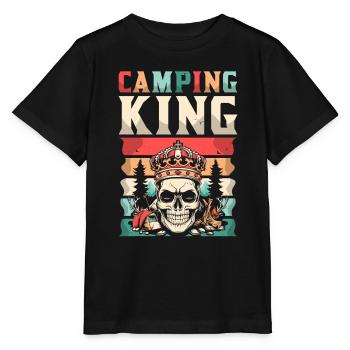 Tent Camping Camping Camping King - Stanley/Stella MINI CREATOR Kids’ T-Shirt - black - Front - Mikhail (115cm)
