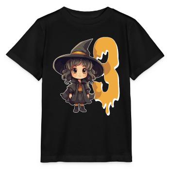 Hexen-geburtstagskostüm – Drei Jahre - Stanley/Stella Kinder T-Shirt MINI CREATOR  - Schwarz - Vorne - Mikhail (115cm)