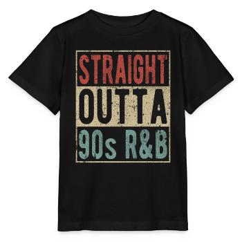 Straight Outta 90s R&B Retro Style - Stanley/Stella Kinder T-Shirt MINI CREATOR  - Schwarz - Vorne - Mikhail (115cm)