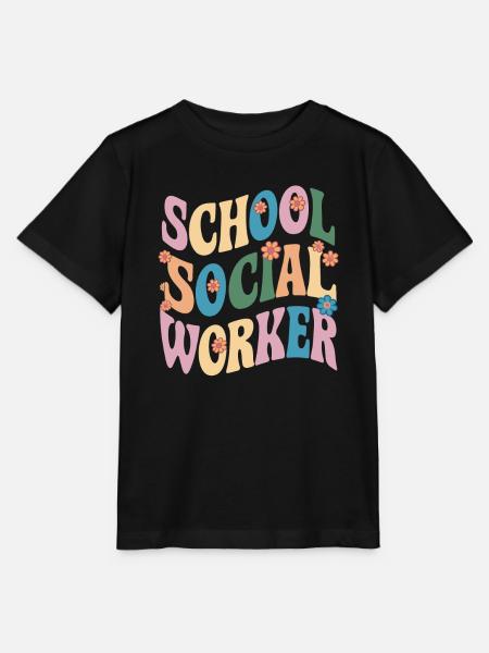 Schulsozialarbeiter Blumen Design - Stanley/Stella Kinder T-Shirt MINI CREATOR - Schwarz