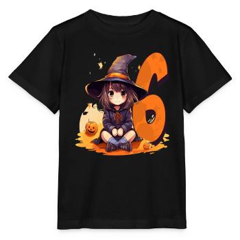 Hexen-geburtstagskostüm – Sechs Jahre - Stanley/Stella Kinder T-Shirt MINI CREATOR  - Schwarz - Vorne - Mikhail (115cm)