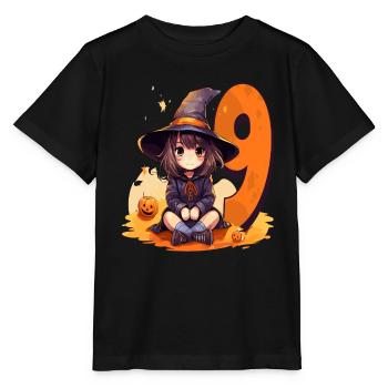 Hexen-geburtstagskostüm – Neun Jahre - Stanley/Stella Kinder T-Shirt MINI CREATOR  - Schwarz - Vorne - Mikhail (115cm)
