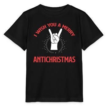 Je vous souhaite un joyeux anti-Noël - T-shirt bio MINI CREATOR Stanley/Stella Enfant - noir - Devant - Mikhail (115cm)
