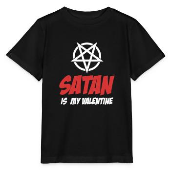 Satan est ma Saint-Valentin Antéchrist Humour Satanique - T-shirt bio MINI CREATOR Stanley/Stella Enfant - noir - Devant - Mikhail (115cm)