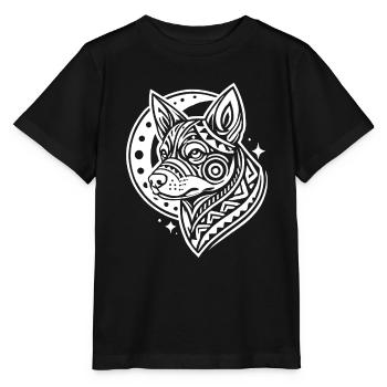 Australian Cattledog Phases de lune - T-shirt bio MINI CREATOR Stanley/Stella Enfant - noir - Devant - Mikhail (115cm)