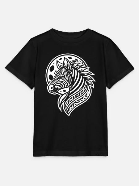 Zebra Moon Phases - Stanley/Stella Kinder T-Shirt MINI CREATOR - Schwarz