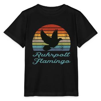 Ruhrpott Flamingo - Stanley/Stella MINI CREATOR Kids’ T-Shirt - black - Front - Mikhail (115cm)