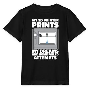 Filament d’imprimante 3D Impression 3D Impression 3D Imprimante 3D - T-shirt bio MINI CREATOR Stanley/Stella Enfant - noir - Devant - Mikhail (115cm)