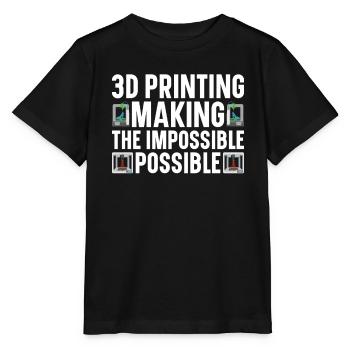 Filament d’imprimante 3D Impression 3D Impression 3D Imprimante 3D - T-shirt bio MINI CREATOR Stanley/Stella Enfant - noir - Devant - Mikhail (115cm)