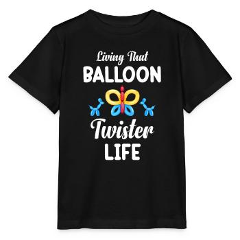Living That Balloon Twister Life Birthday - Stanley/Stella MINI CREATOR Kids’ T-Shirt - black - Front - Mikhail (115cm)