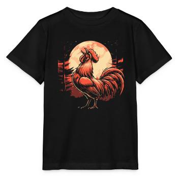 Poule Poule Lune Hurlante - T-shirt bio MINI CREATOR Stanley/Stella Enfant - noir - Devant - Mikhail (115cm)