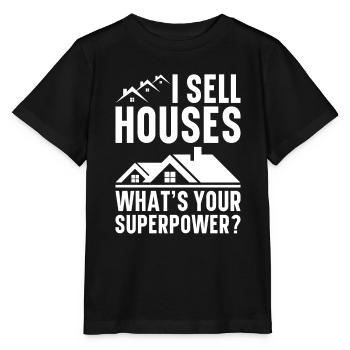 Agent immobilier Courtier immobilier Agent immobilier Agent immobilier - T-shirt bio MINI CREATOR Stanley/Stella Enfant - noir - Devant - Mikhail (115cm)