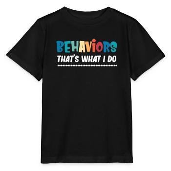 t-shirt pour se méfier des comportements que je fais, - T-shirt bio MINI CREATOR Stanley/Stella Enfant - noir - Devant - Mikhail (115cm)