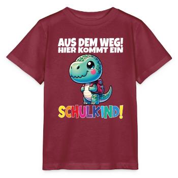 Écolier 2024 entrant à l'école - T-shirt bio MINI CREATOR Stanley/Stella Enfant - bordeaux - Devant - Kain (125cm)