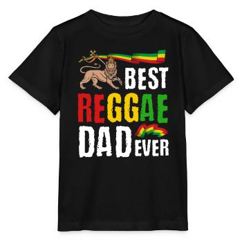 Rastafari Papa Musique Fête des pères Rasta Jamaïque Reggae - T-shirt bio MINI CREATOR Stanley/Stella Enfant - noir - Devant - Mikhail (115cm)