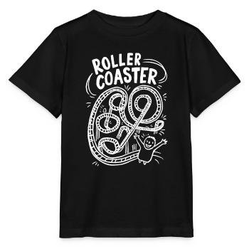 Roller Coaster Fahrer Spaßige Fahrt - Stanley/Stella Kinder T-Shirt MINI CREATOR  - Schwarz - Vorne - Mikhail (115cm)