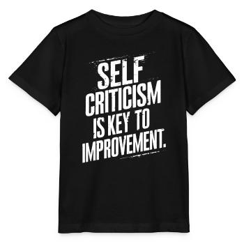Self-criticism is the key to improvement - Stanley/Stella MINI CREATOR Kids’ T-Shirt - black - Front - Mikhail (115cm)