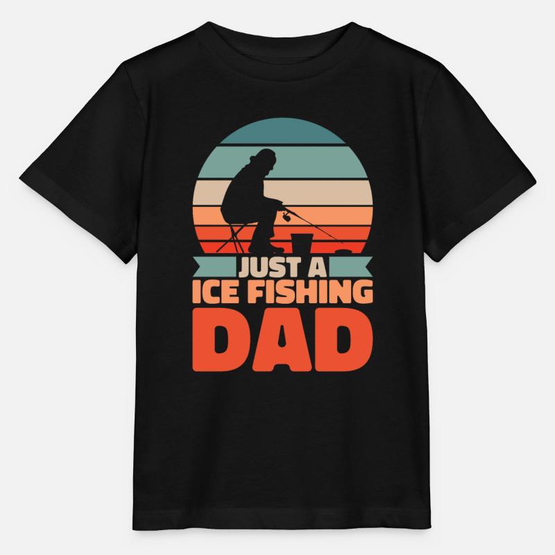Eisfischen Eisangeln Vater - Stanley/Stella Kinder T-Shirt MINI CREATOR  - Schwarz