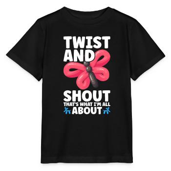 Ballon Twister Ballon Artiste Ballon Animaux - T-shirt bio MINI CREATOR Stanley/Stella Enfant - noir - Devant - Mikhail (115cm)