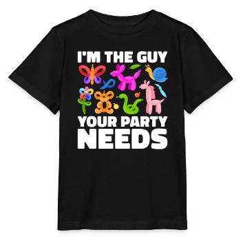 Ballon Twister Ballon Artiste Ballon Animaux - T-shirt bio MINI CREATOR Stanley/Stella Enfant - noir - Devant - Mikhail (115cm)