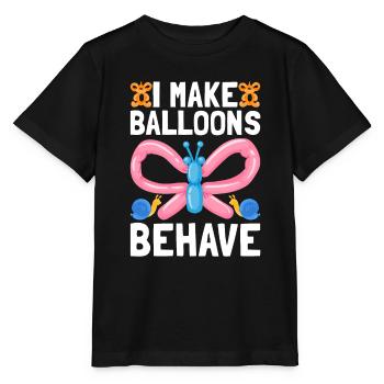 Ballon Twister Ballon Artiste Ballon Animaux - T-shirt bio MINI CREATOR Stanley/Stella Enfant - noir - Devant - Mikhail (115cm)