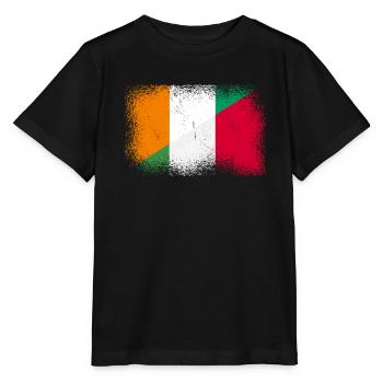 Elfenbeinküste Italien - Stanley/Stella Kinder T-Shirt MINI CREATOR  - Schwarz - Vorne - Mikhail (115cm)