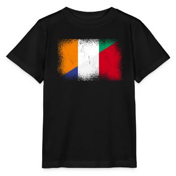 Elfenbeinküste Farnkreich - Stanley/Stella Kinder T-Shirt MINI CREATOR  - Schwarz - Vorne - Mikhail (115cm)