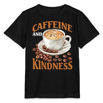 Caféine et gentillesse 5 - T-shirt bio MINI CREATOR Stanley/Stella Enfant - noir - Devant - Mikhail (115cm)