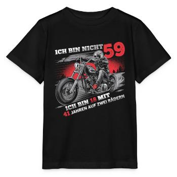 Ich bin nicht 59 Motorradfahrer Biker 59. - Stanley/Stella Kinder T-Shirt MINI CREATOR  - Schwarz - Vorne - Mikhail (115cm)