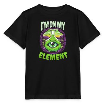 Halloween-Chemielehrer in meinem Element Chemiker - Stanley/Stella Kinder T-Shirt MINI CREATOR  - Schwarz - Vorne - Mikhail (115cm)