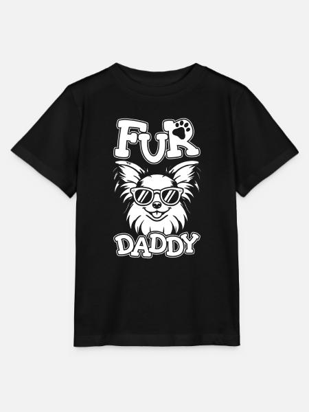 Papillon Hundepapa Fur Daddy - Stanley/Stella Kinder T-Shirt MINI CREATOR - Schwarz