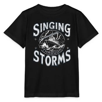 Sailors Sea Shanty Singing Ship Adventures - Stanley/Stella MINI CREATOR Kids’ T-Shirt - black - Front - Mikhail (115cm)