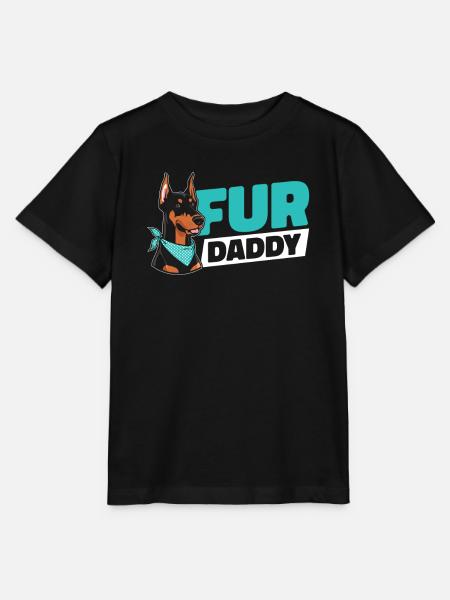 Dobermann Hundepapa Fur Daddy - Stanley/Stella Kinder T-Shirt MINI CREATOR  - Schwarz