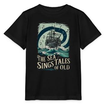 Sailors Sea Shanty Singing Ship Adventures - Stanley/Stella MINI CREATOR Kids’ T-Shirt - black - Front - Mikhail (115cm)