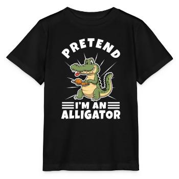Pretend I'm An Alligator - Stanley/Stella MINI CREATOR Kids’ T-Shirt - black - Front - Mikhail (115cm)