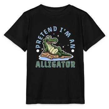Pretend I'm An Alligator - Stanley/Stella MINI CREATOR Kids’ T-Shirt - black - Front - Mikhail (115cm)